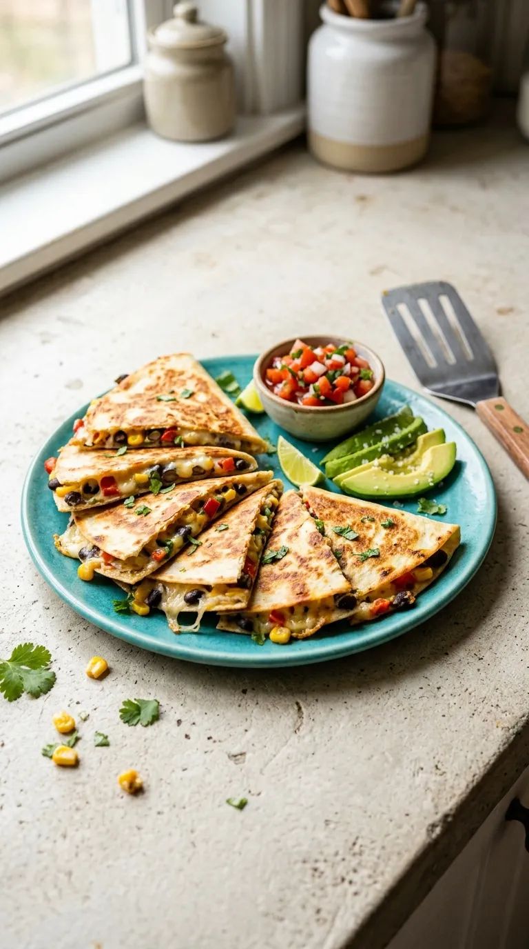 high protein vegetarian snacks ideas Black Bean Quesadilla Bites