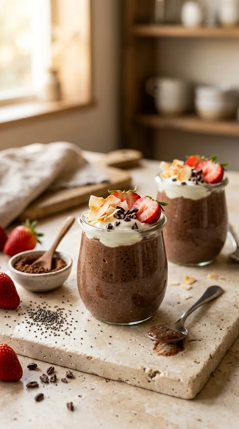 high protein vegetarian snacks ideas Chocolate Chia Protein Pudding
