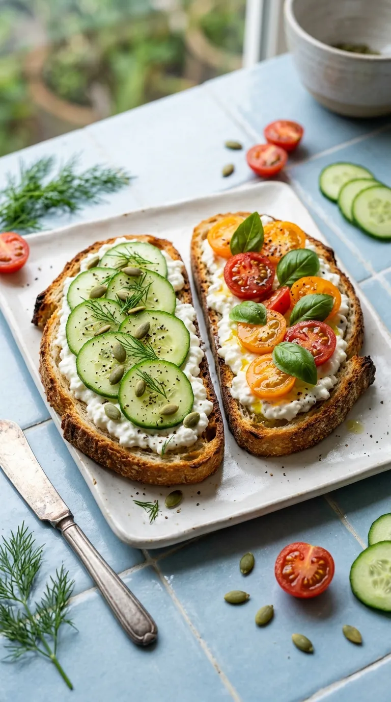 high protein vegetarian snacks ideas Cottage Cheese Toast