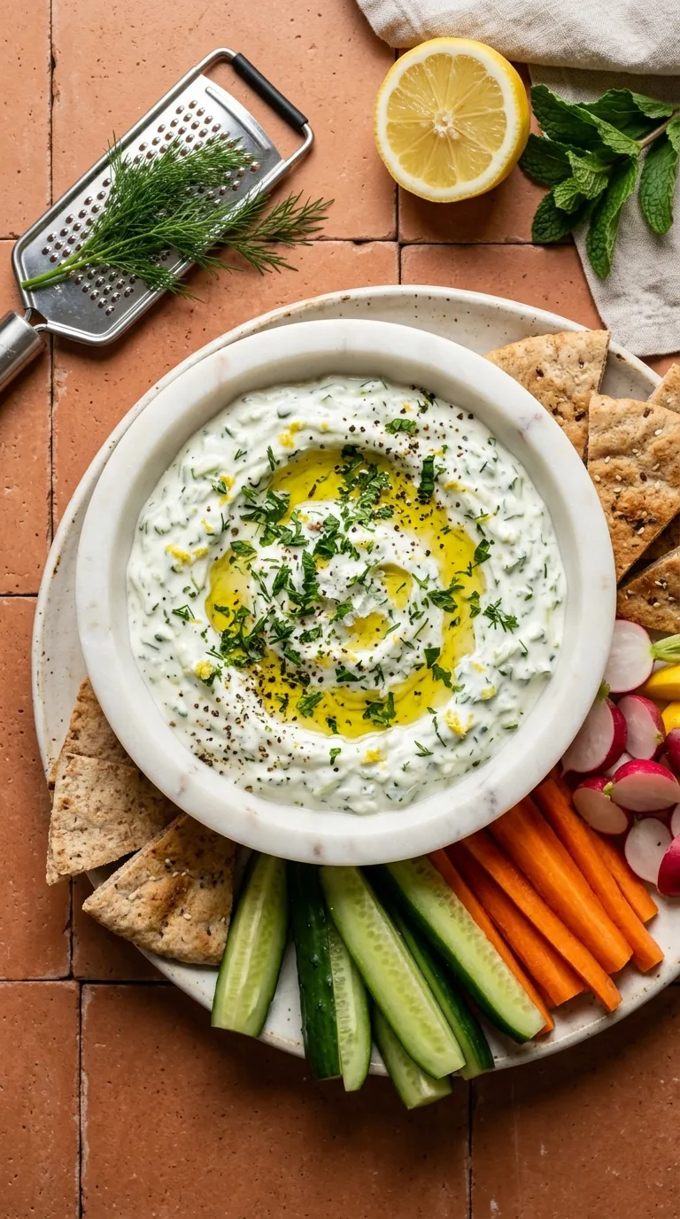 high protein vegetarian snacks ideas Greek Yogurt Cucumber Dip