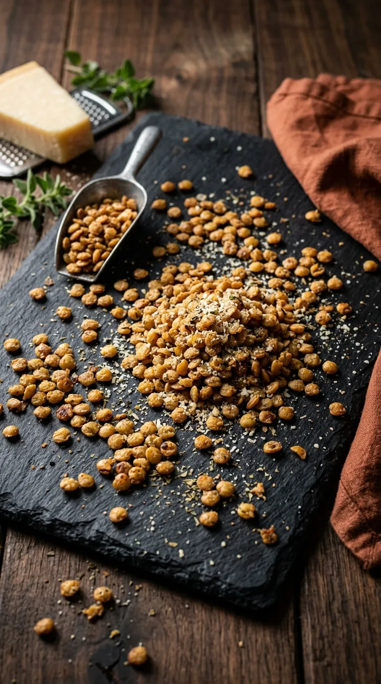 high protein vegetarian snacks ideas Parmesan Roasted Lentils