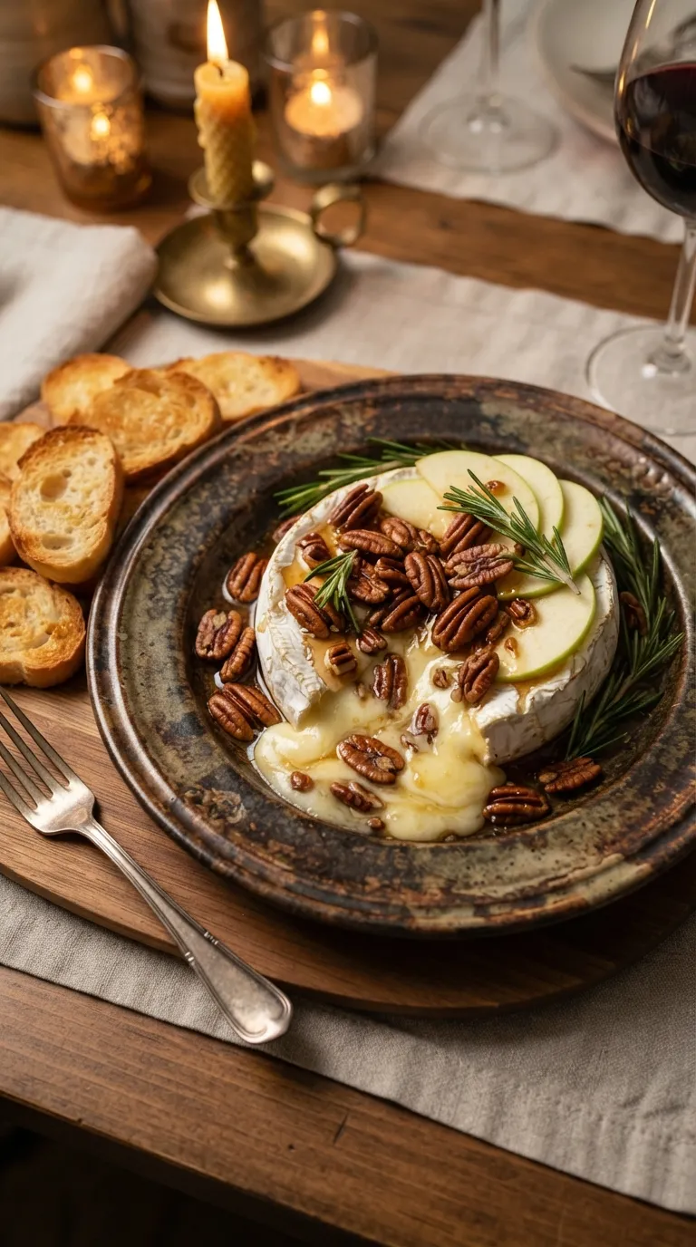 hot honey appetizer recipes Baked Brie With Apples
