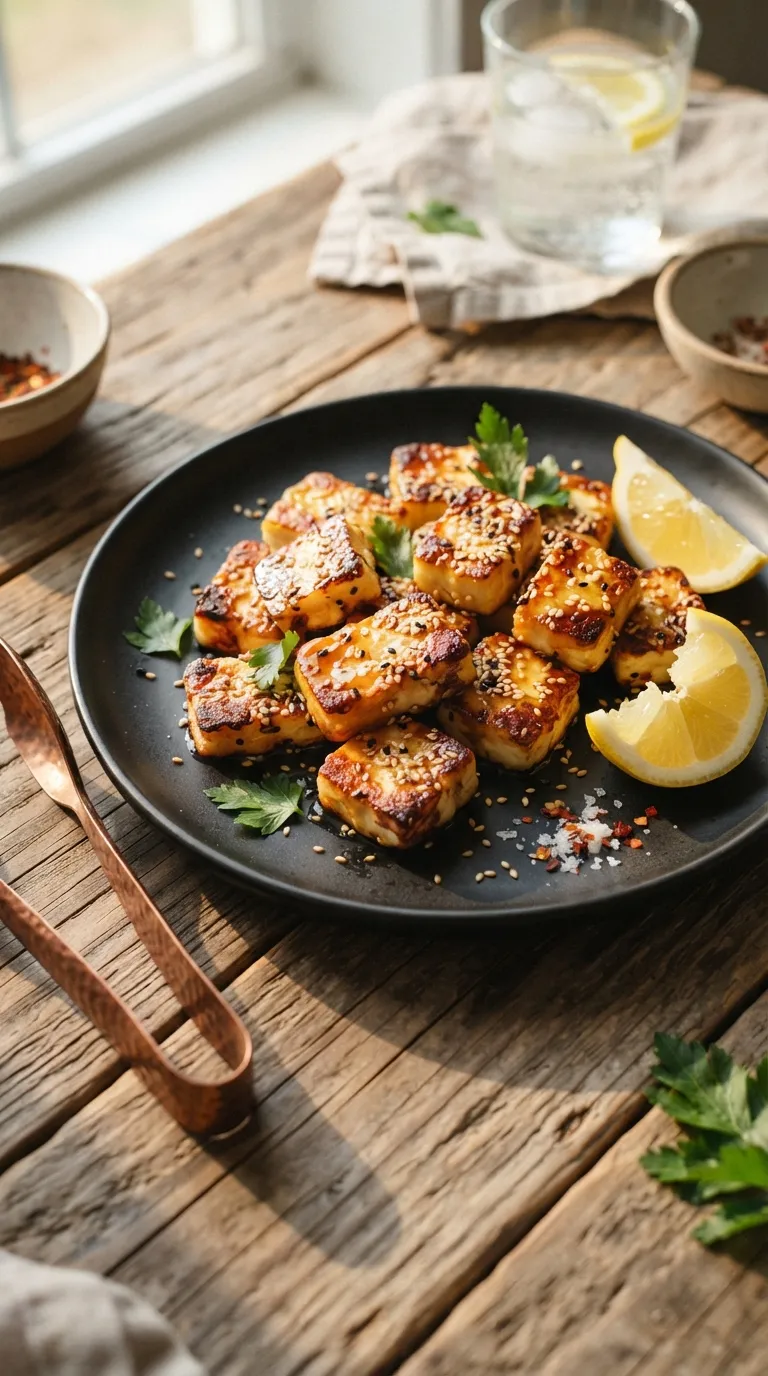 hot honey appetizer recipes Crispy Halloumi Bites