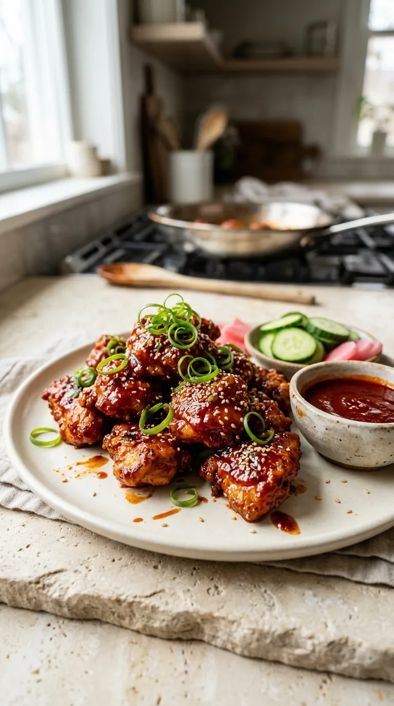 korean spicy chicken bites recipe Gochujang Glazed Bites