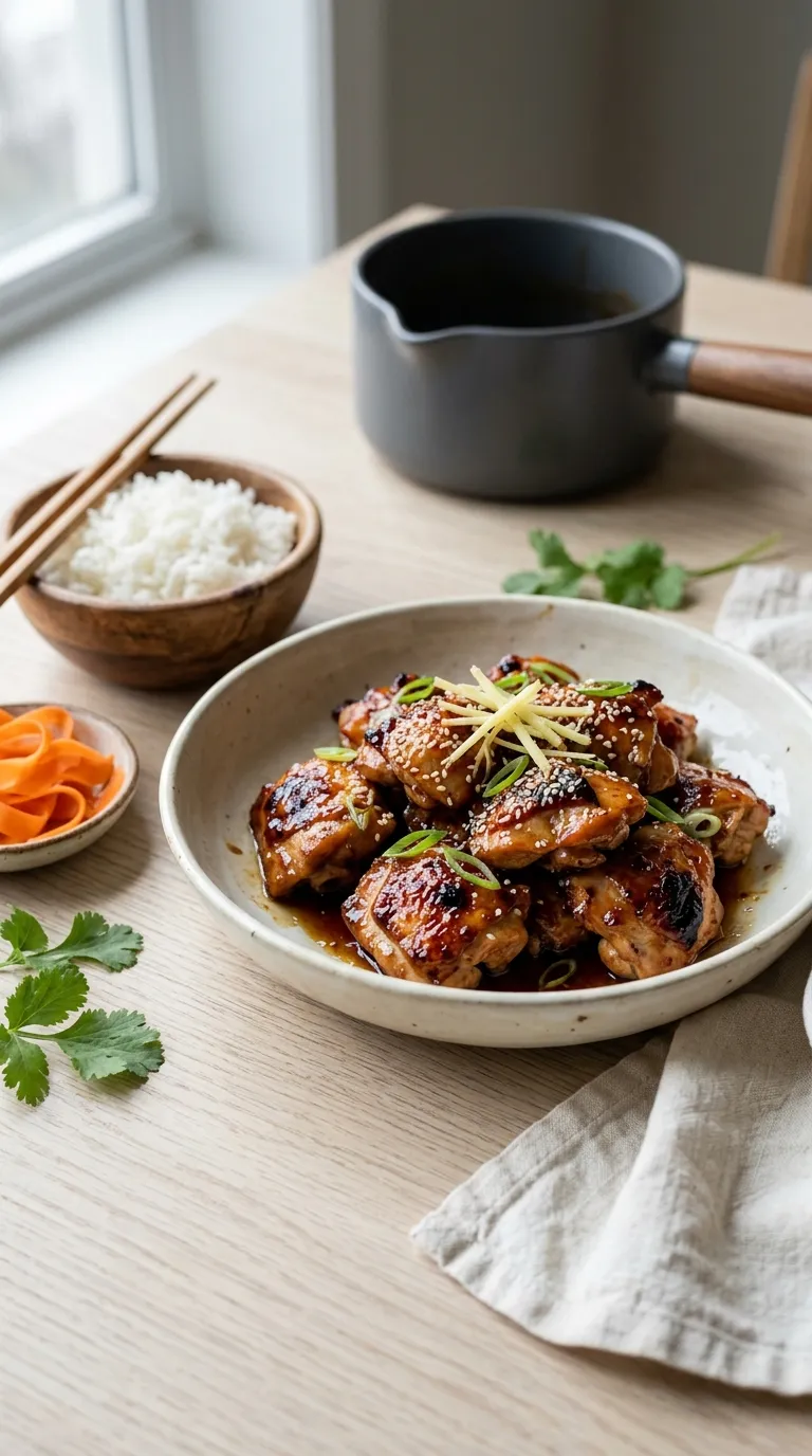 korean spicy chicken bites recipe Sticky Ginger Chicken