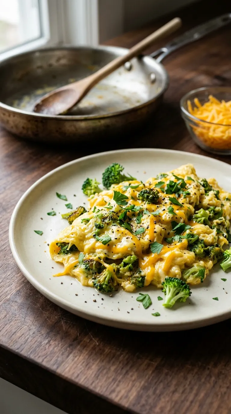Low carb breakfast ideas for diabetics Broccoli Cheddar Scramble