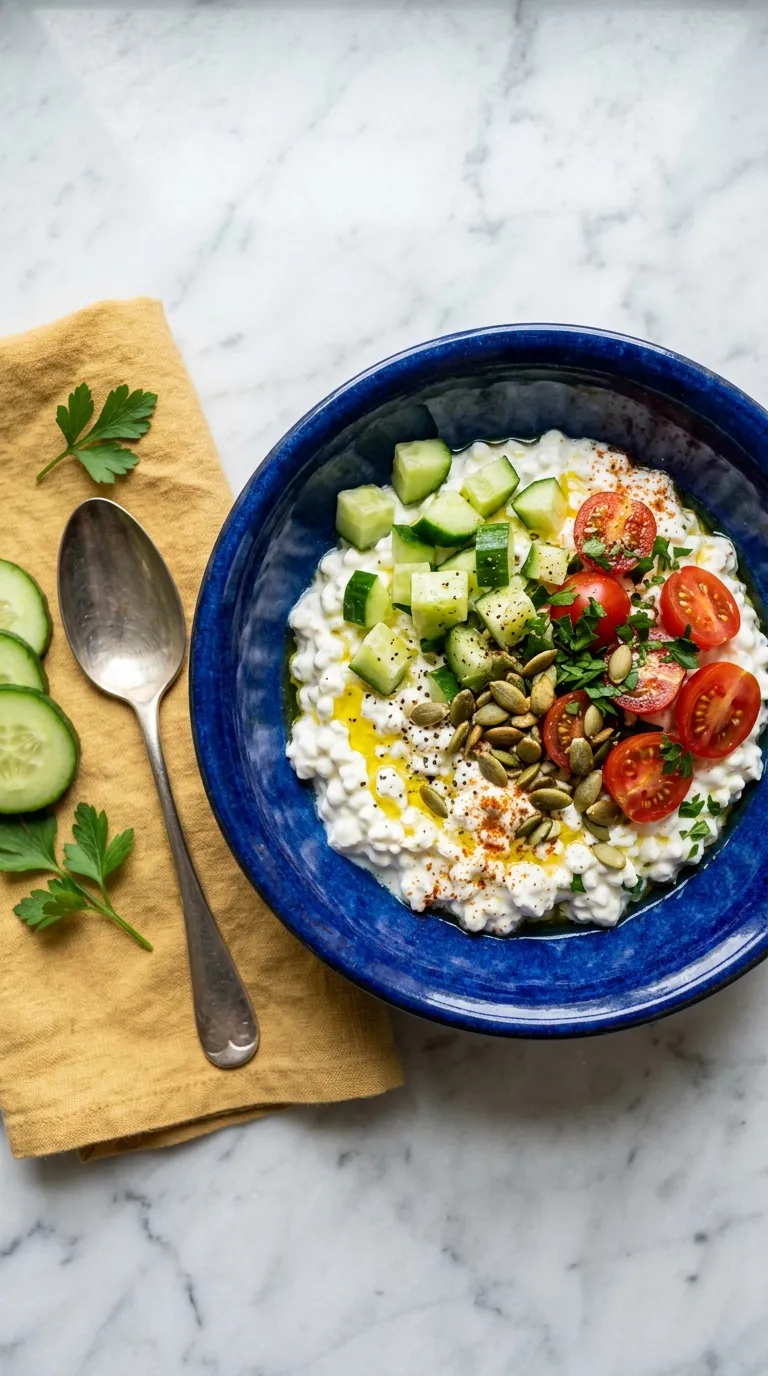 Low carb breakfast ideas for diabetics Cottage Cheese Cucumber Bowl