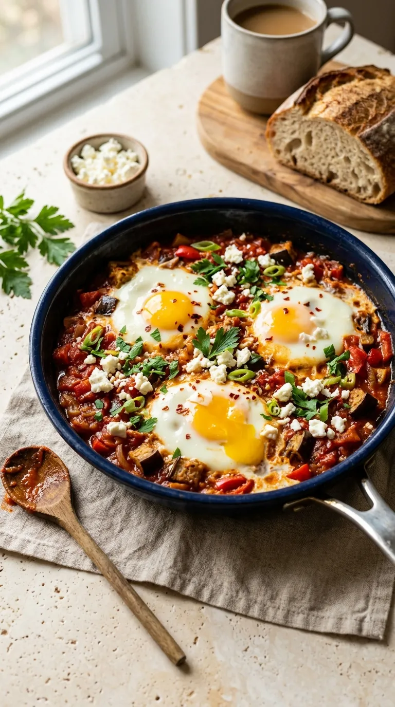 Low carb breakfast ideas for diabetics Eggplant Tomato Shakshuka