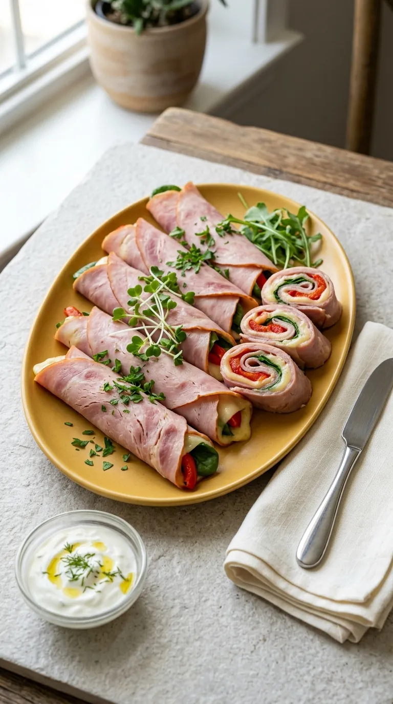 Low carb breakfast ideas for diabetics Ham Cheese Breakfast Roll-Ups