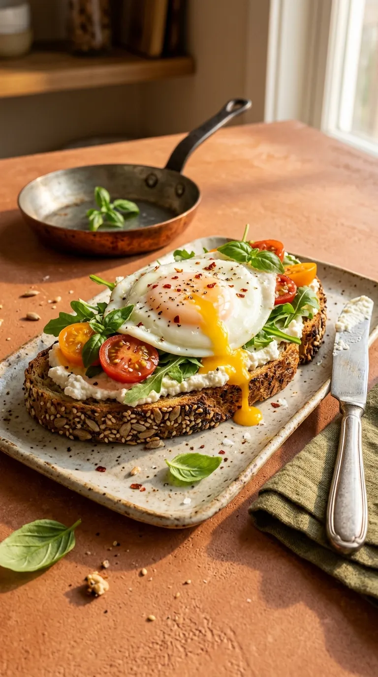 Low carb breakfast ideas for diabetics Herbed Ricotta Egg Toast