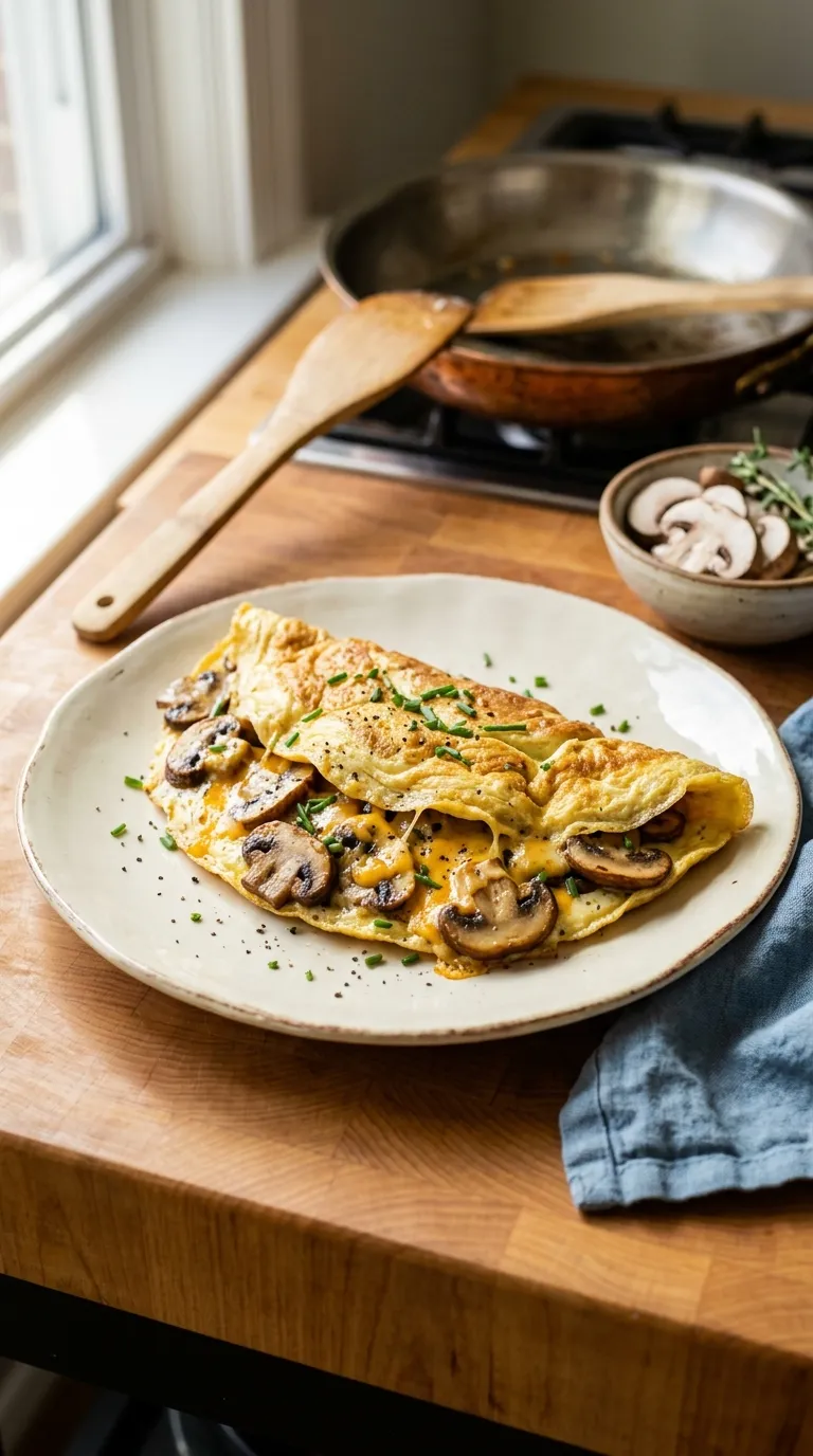 Low carb breakfast ideas for diabetics Mushroom Cheddar Omelet