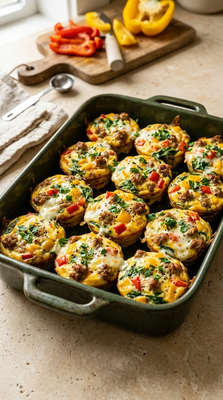 Low carb breakfast ideas for diabetics Sausage Pepper Egg Cups