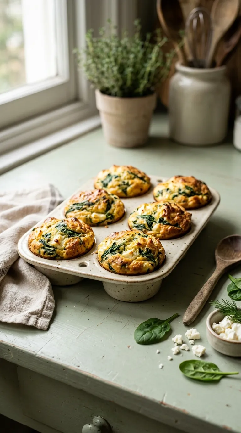 Low carb breakfast ideas for diabetics Spinach Feta Egg Muffins