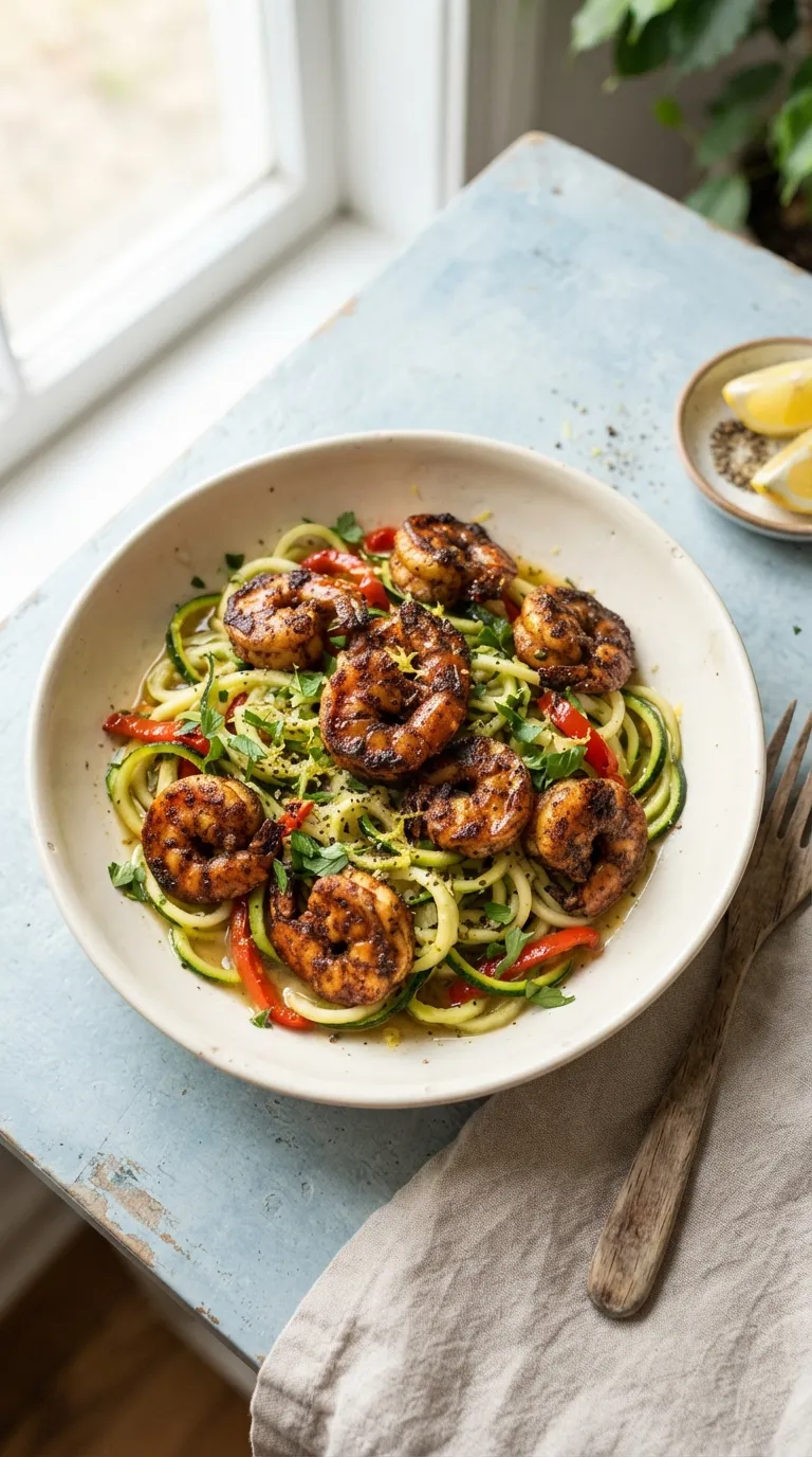 low carb dinner recipes for weight loss Cajun Shrimp Zoodles