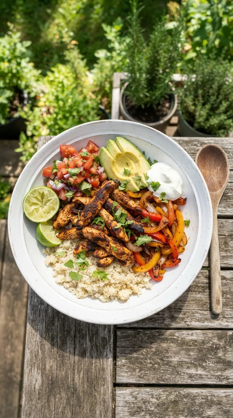 low carb dinner recipes for weight loss Chicken Fajita Bowls