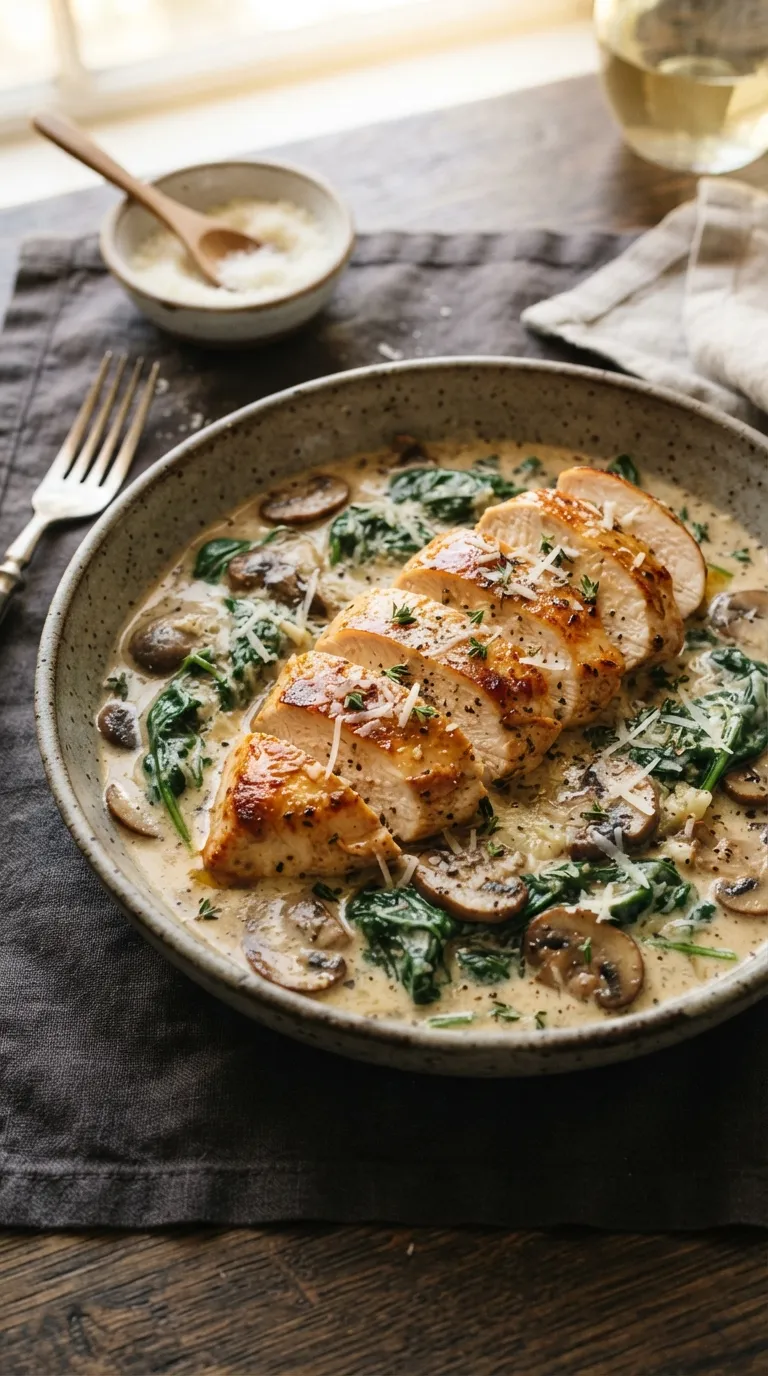 low carb dinner recipes for weight loss Creamy Chicken Spinach
