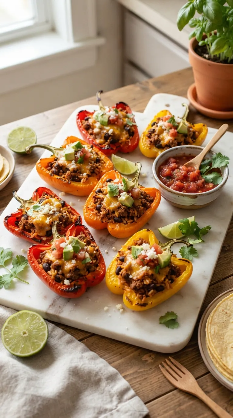 low carb dinner recipes for weight loss Taco Stuffed Peppers