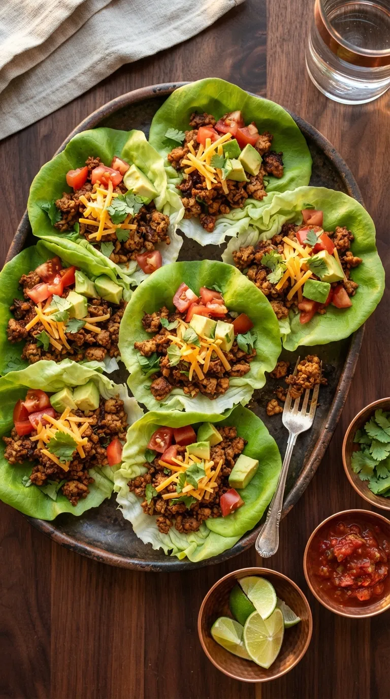low carb dinner recipes for weight loss Turkey Taco Lettuce Cups