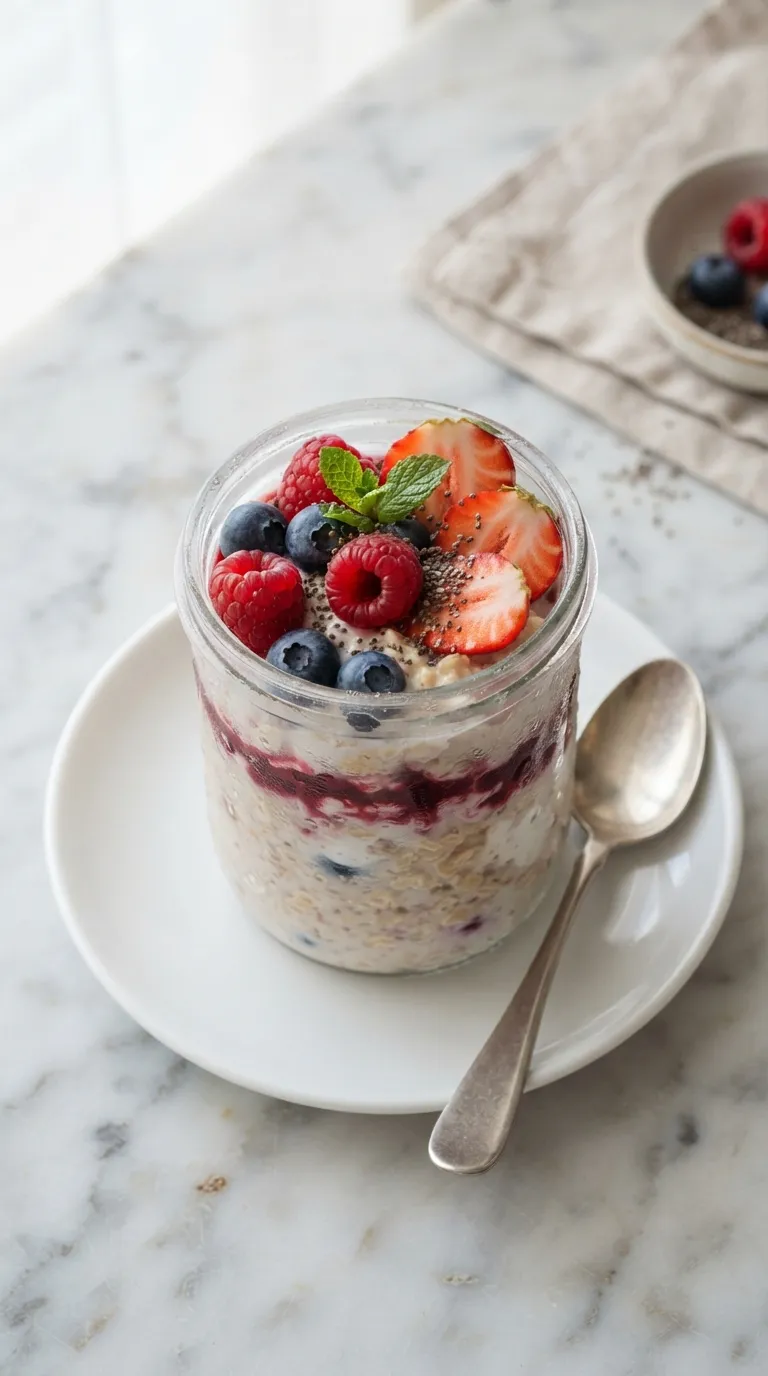 make ahead breakfast for the week Berry Overnight Oats