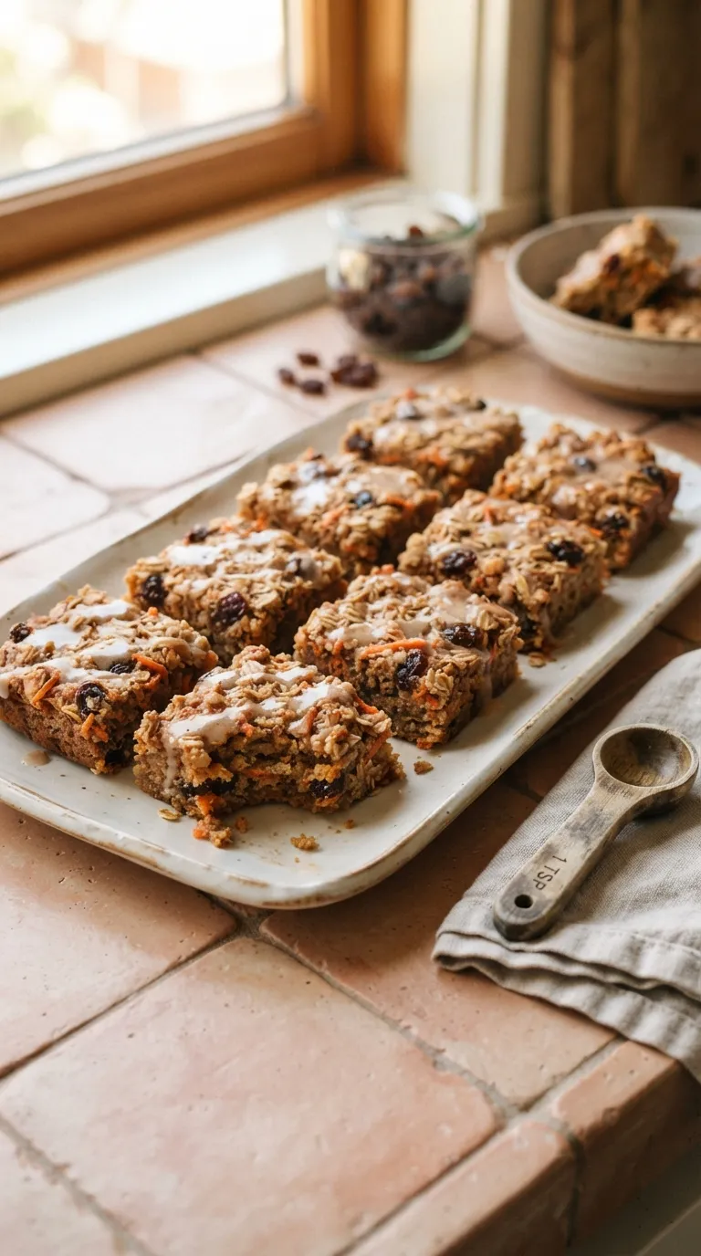 make ahead breakfast for the week Carrot Raisin Oat Bars