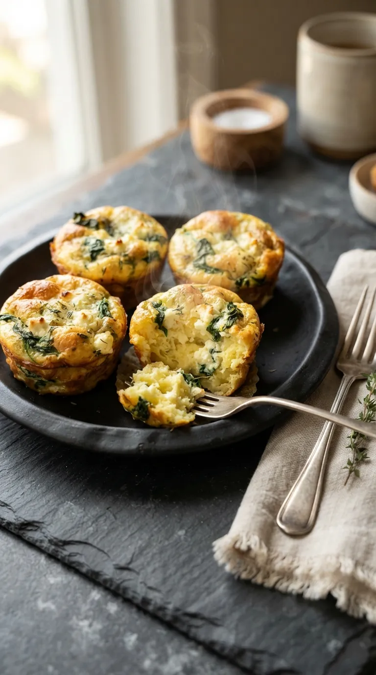 make ahead breakfast for the week Spinach Feta Egg Muffins