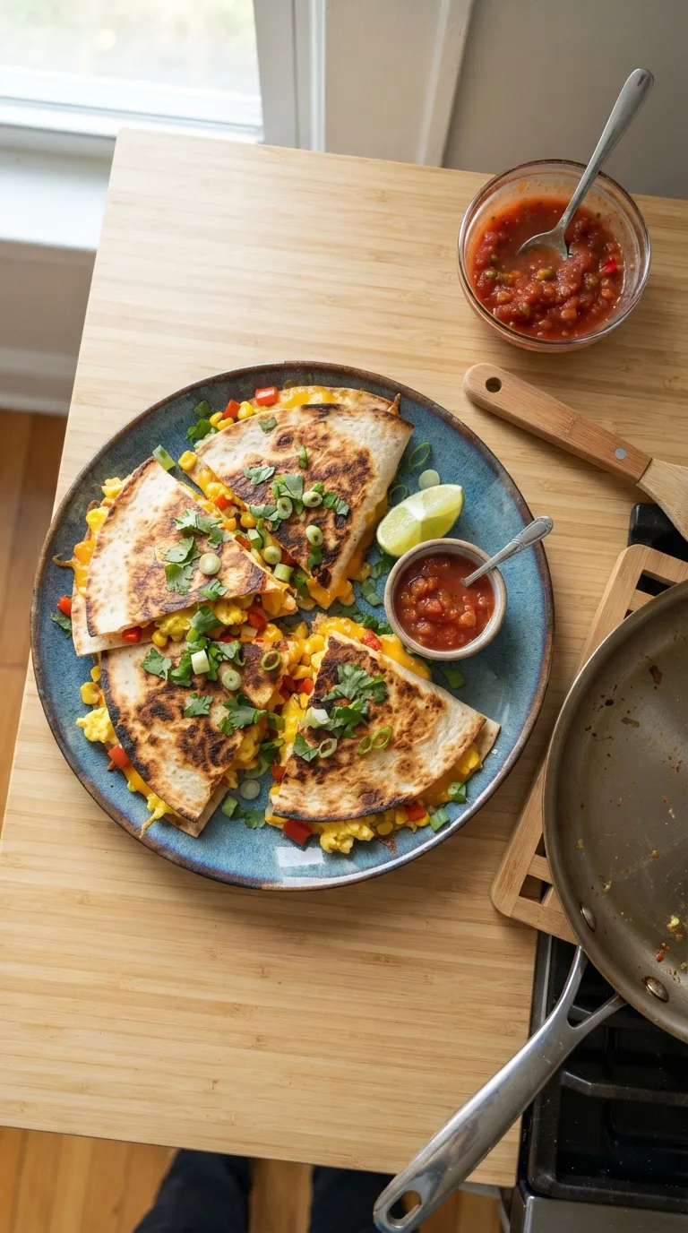 make ahead breakfast for the week Veggie Breakfast Quesadillas
