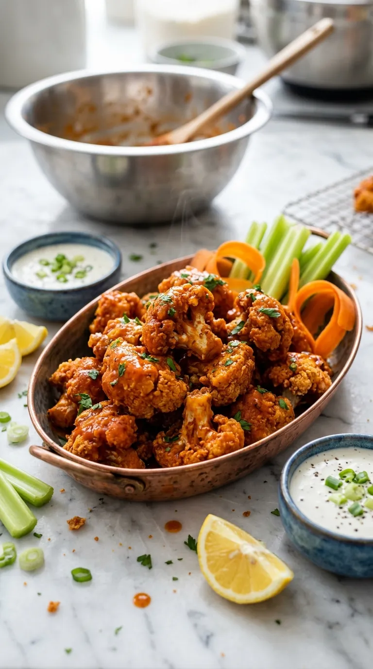 make ahead spicy appetizers for freezer Buffalo Cauliflower Bites