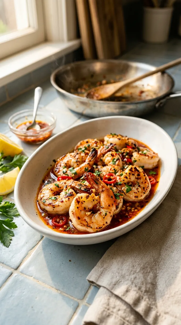 make ahead spicy appetizers for freezer Chili Garlic Shrimp