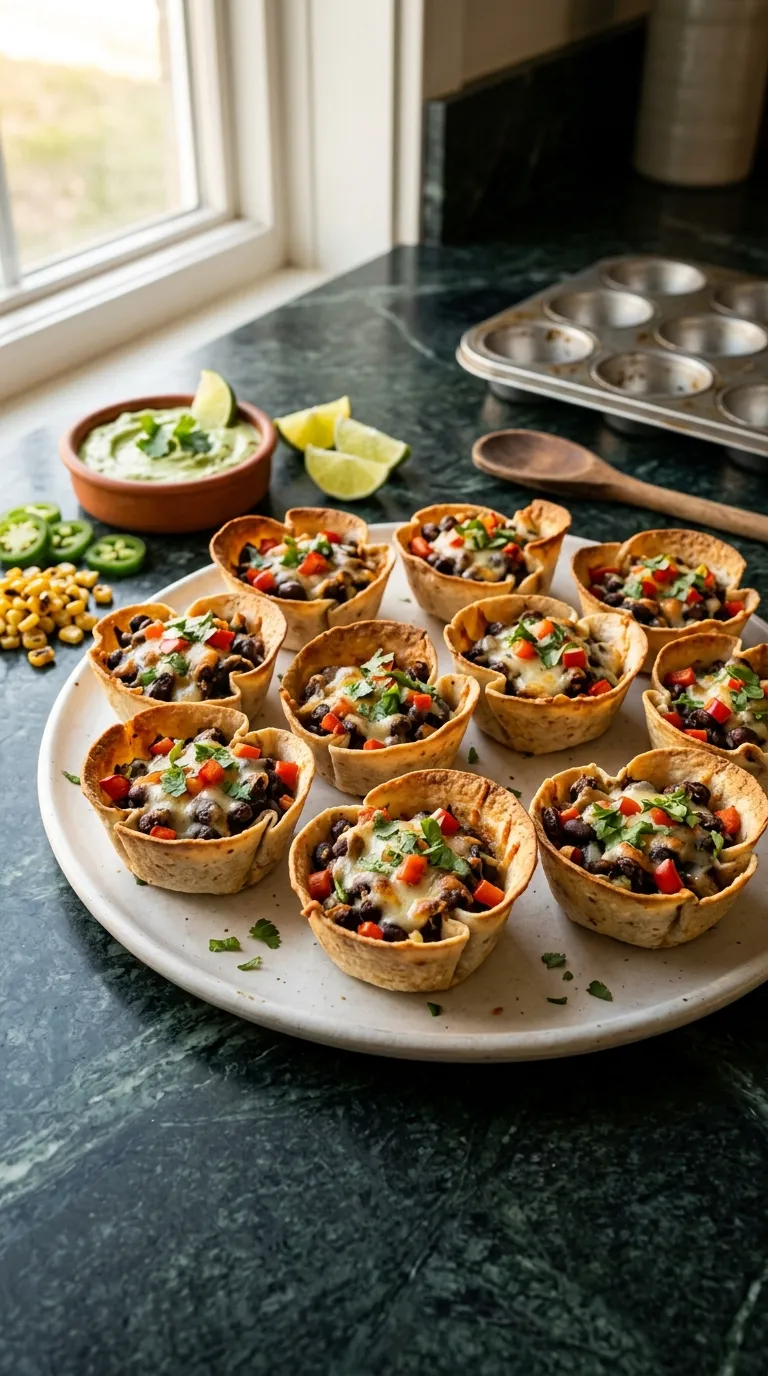 make ahead spicy appetizers for freezer Chipotle Black Bean Cups