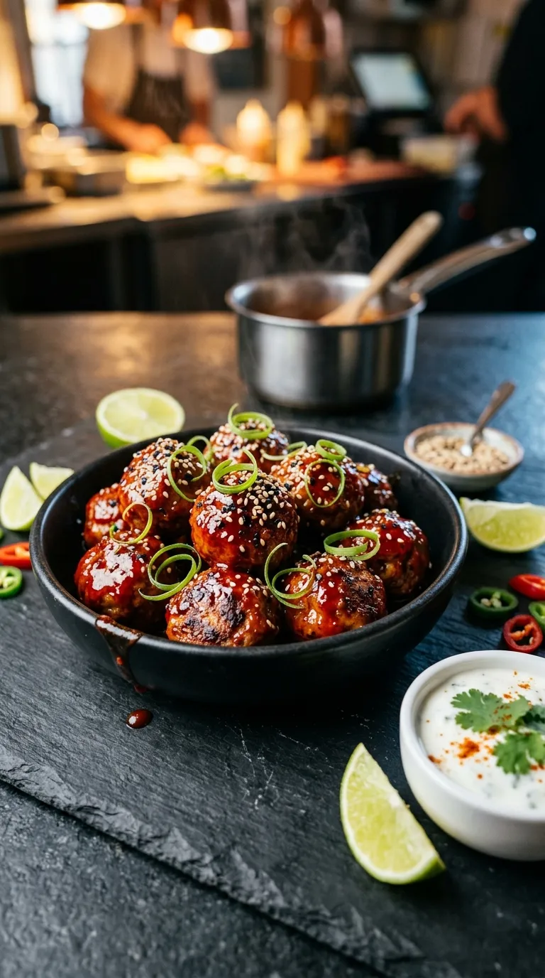 make ahead spicy appetizers for freezer Firecracker Meatballs