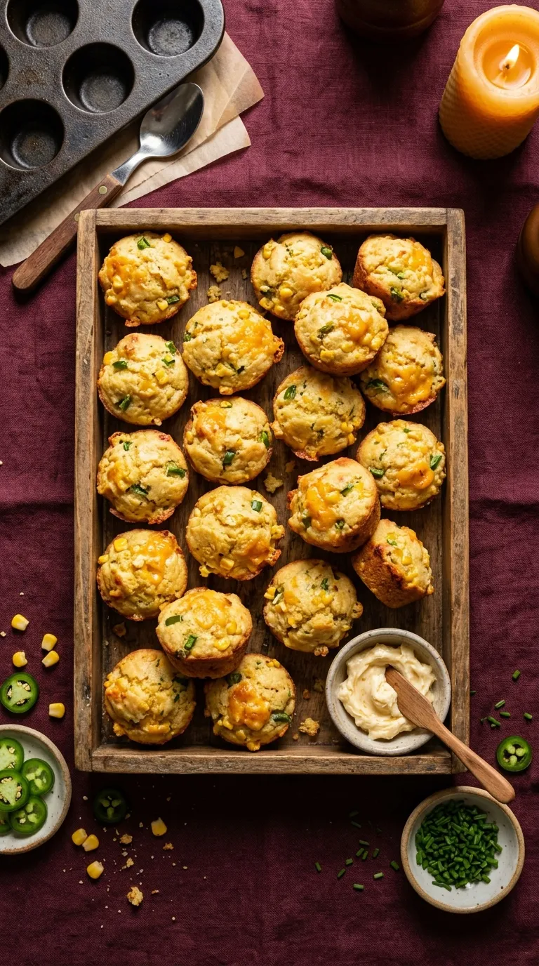 make ahead spicy appetizers for freezer Jalapeño Cornbread Bites