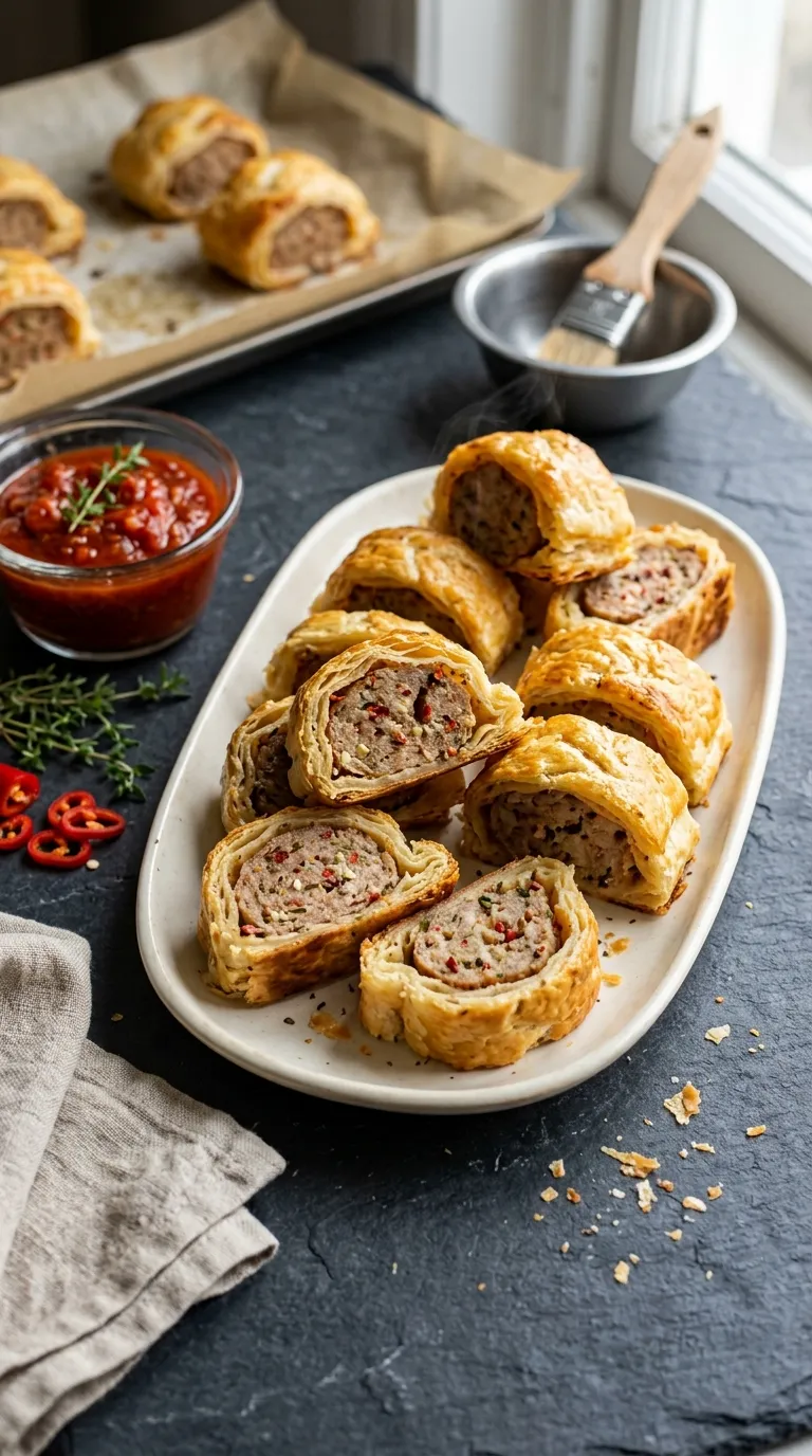 make ahead spicy appetizers for freezer Spicy Sausage Rolls