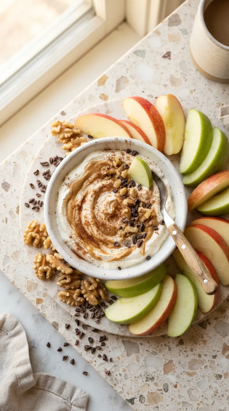 no cook high protein snacks Greek Yogurt Apple Dip