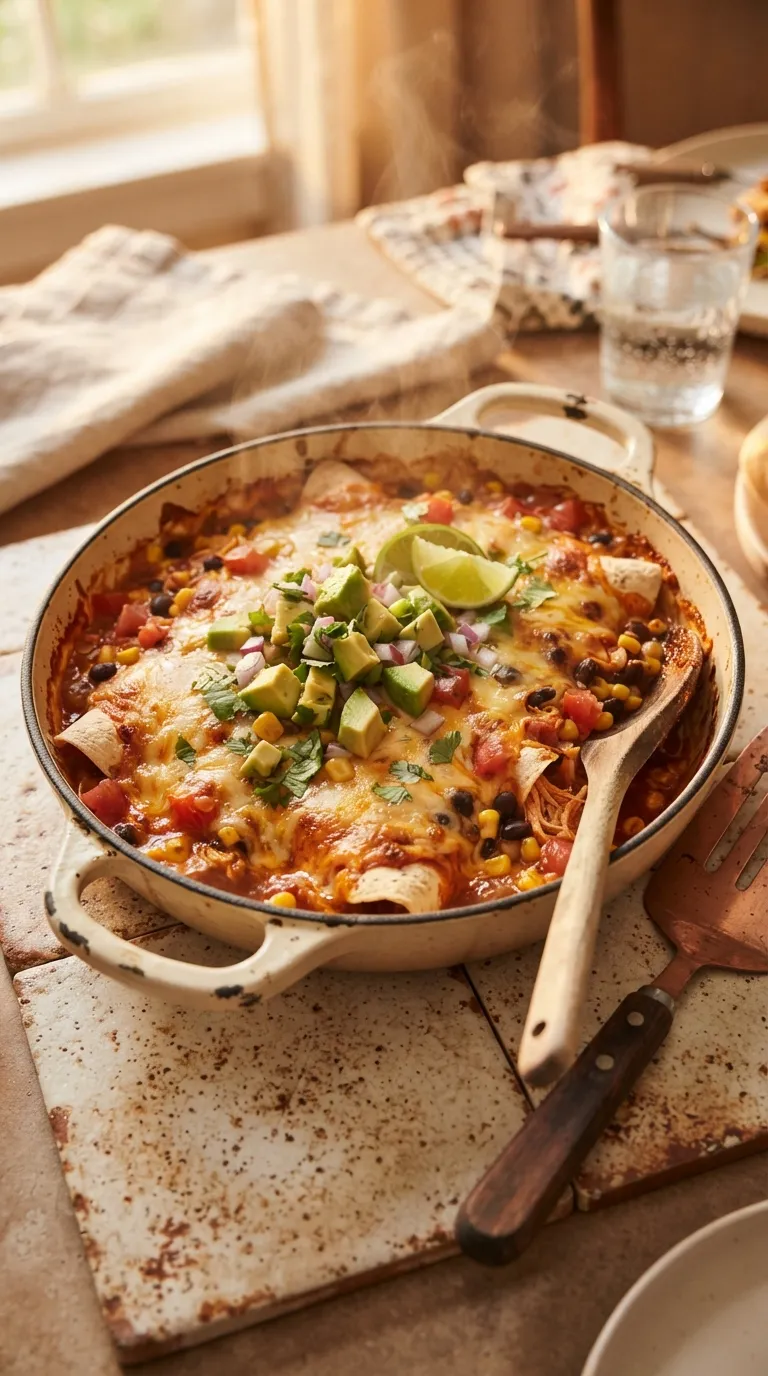 one pot dinner recipes for easy cleanup Chicken Enchilada Skillet