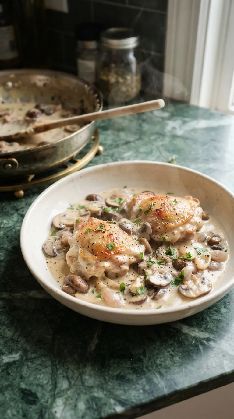 one pot dinner recipes for easy cleanup Creamy Mushroom Chicken