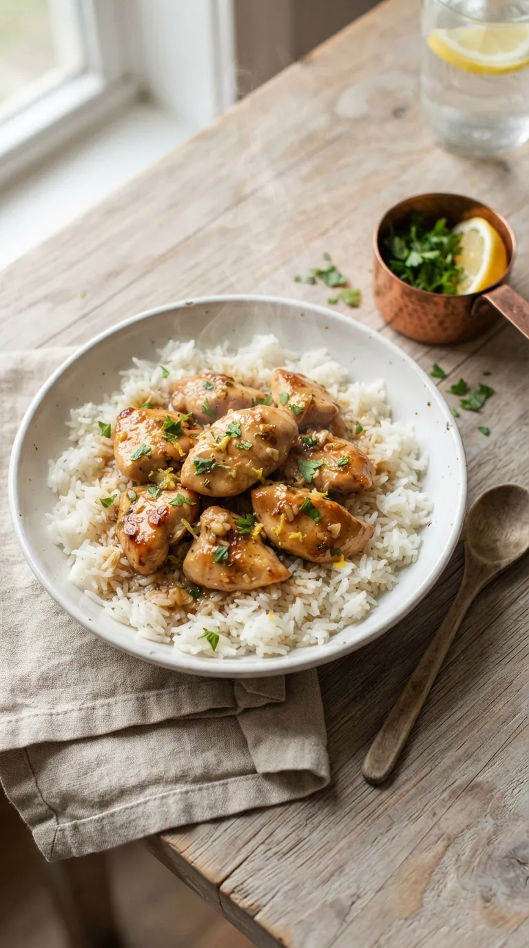 one pot dinner recipes for easy cleanup Garlic Butter Chicken Rice