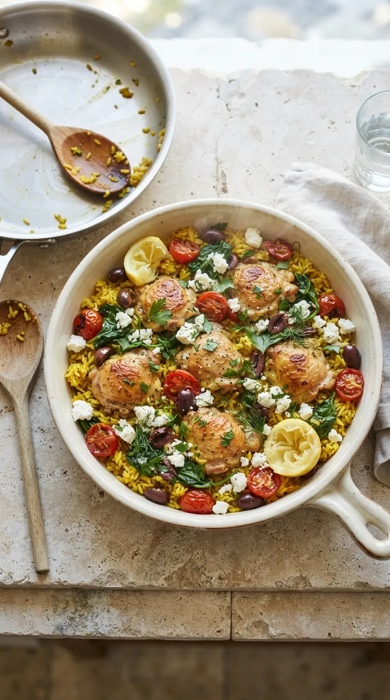 one pot dinner recipes for easy cleanup Mediterranean Rice Skillet