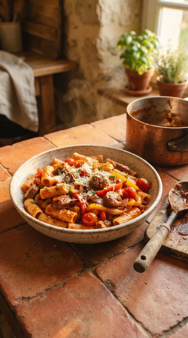 one pot dinner recipes for easy cleanup Sausage Pepper Pasta