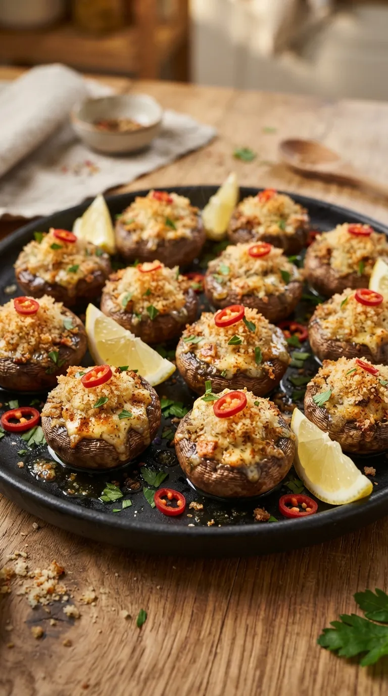 spicy appetizer bites for parties Cajun Stuffed Mushrooms