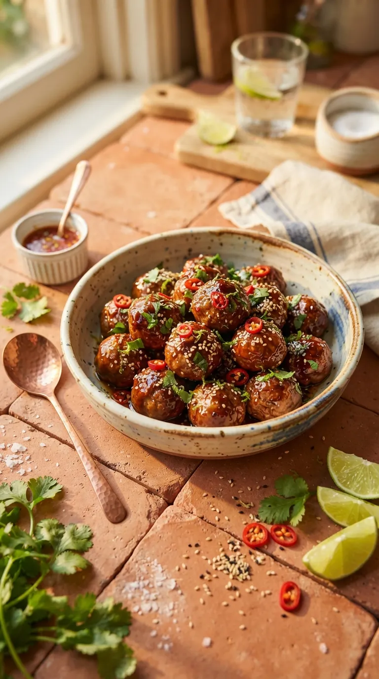 spicy appetizer bites for parties Chili Lime Meatballs