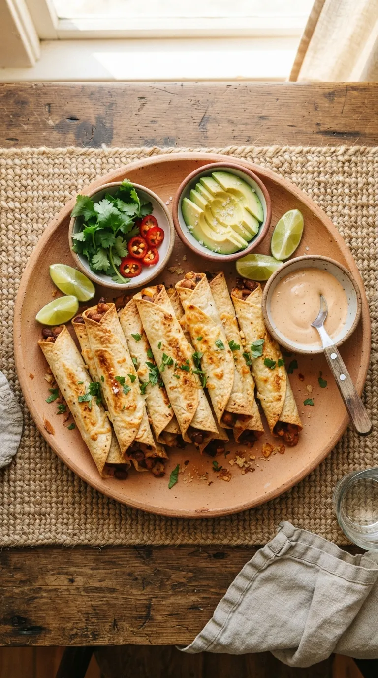 spicy appetizer bites for parties Chipotle Bean Taquitos