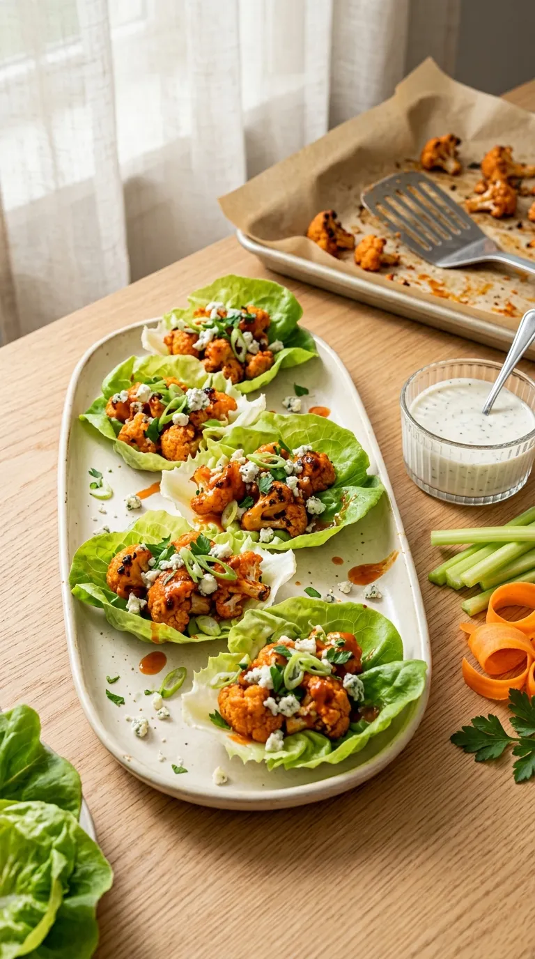 spicy bites for date night Buffalo Cauliflower Cups