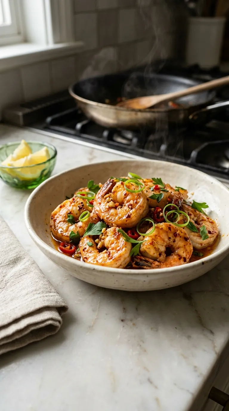 spicy bites for date night Chili Garlic Shrimp