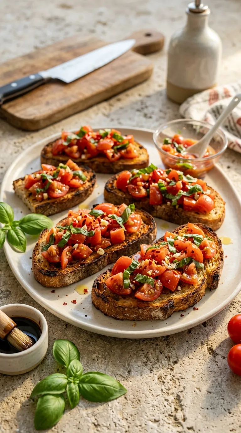 spicy bites for date night Spicy Tomato Bruschetta