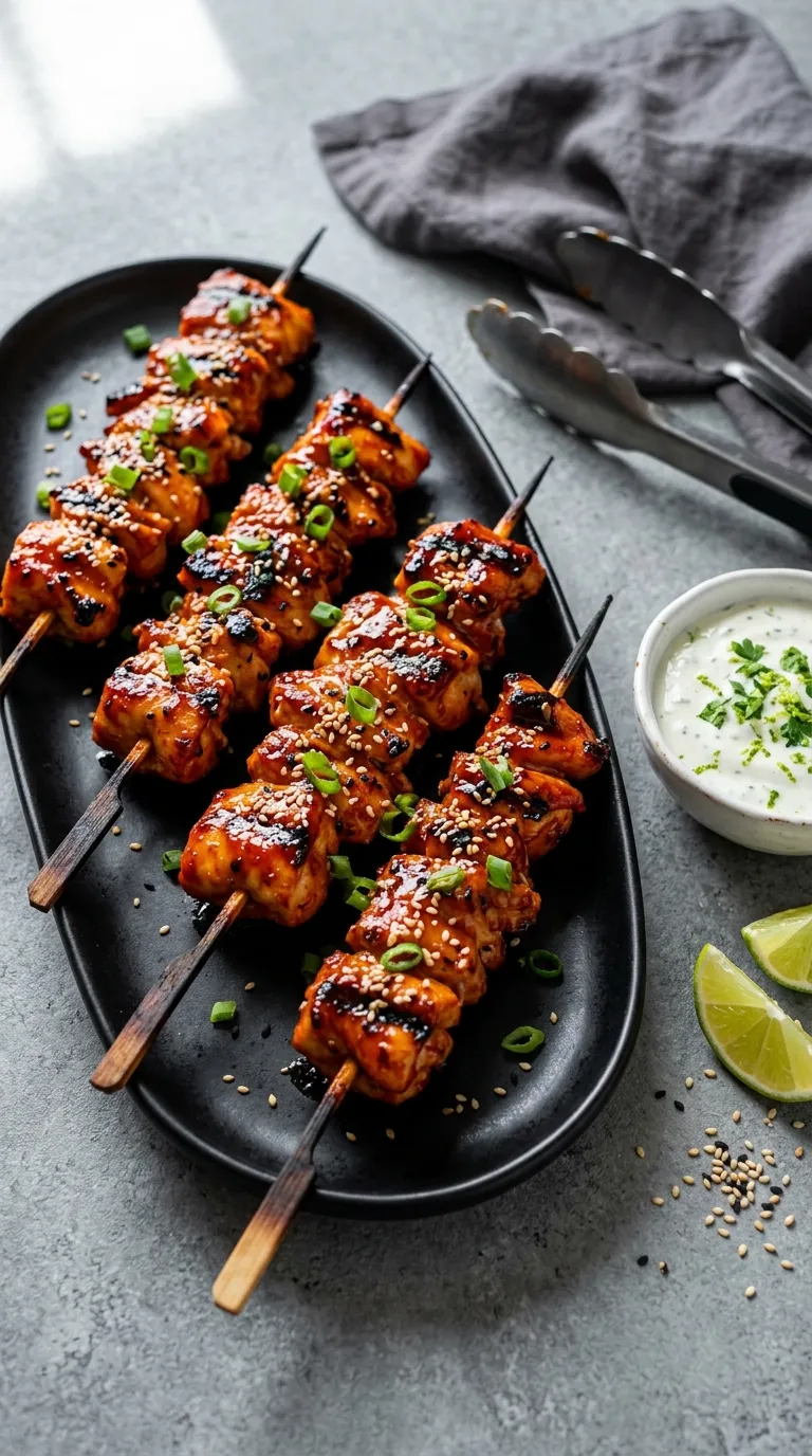 spicy bites for date night Sriracha Chicken Skewers