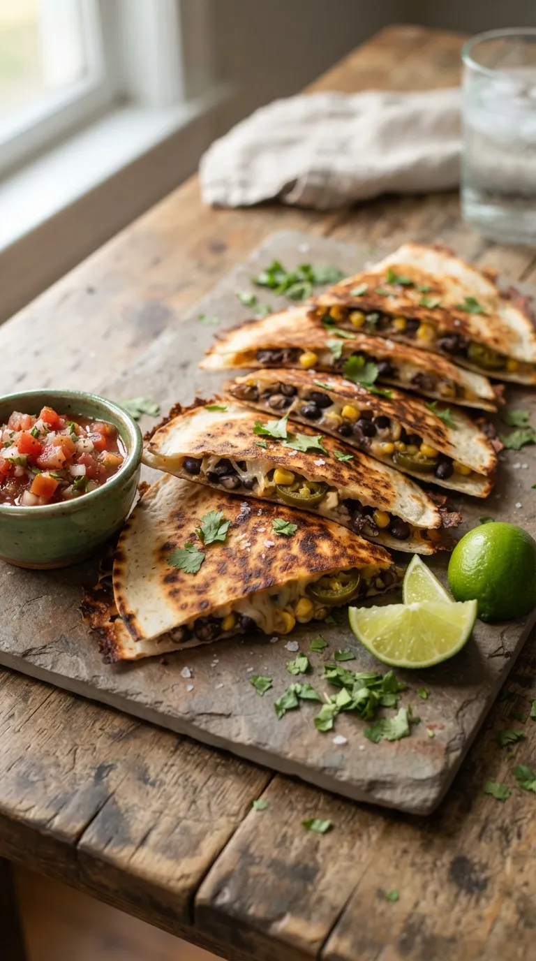 spicy finger foods for beginners Black Bean Quesadilla Bites