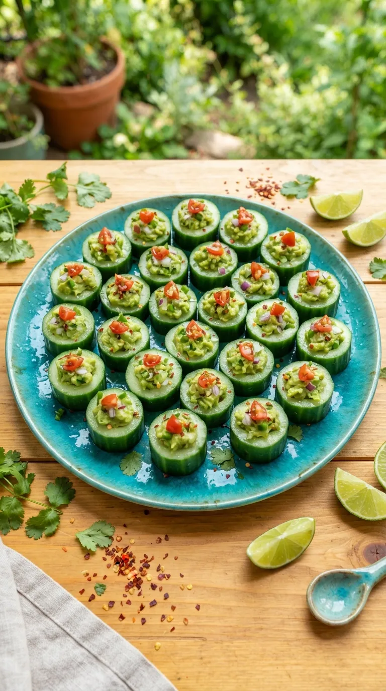 spicy finger foods for beginners Spicy Avocado Cucumber Cups