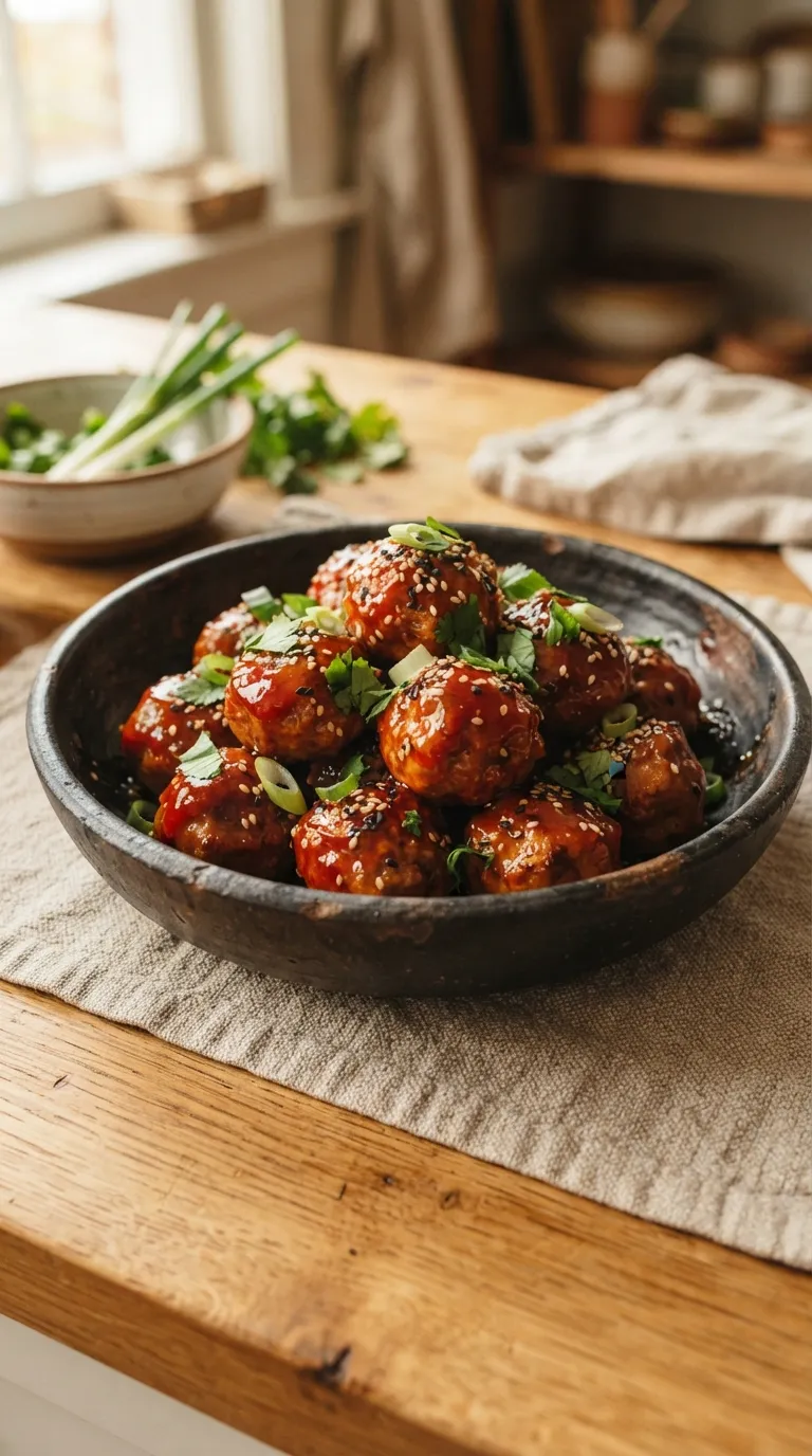 spicy finger foods for beginners Sriracha Honey Meatballs