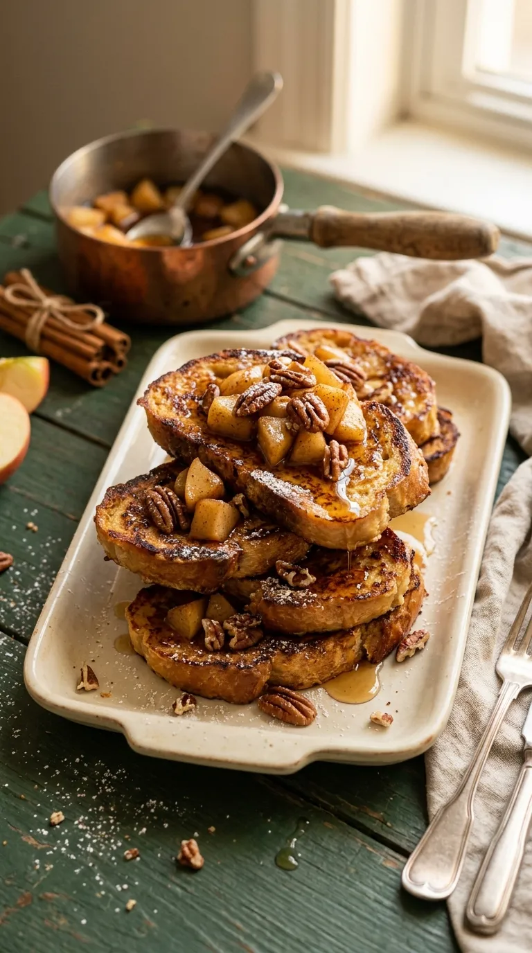Vegan breakfast ideas Apple Cinnamon French Toast