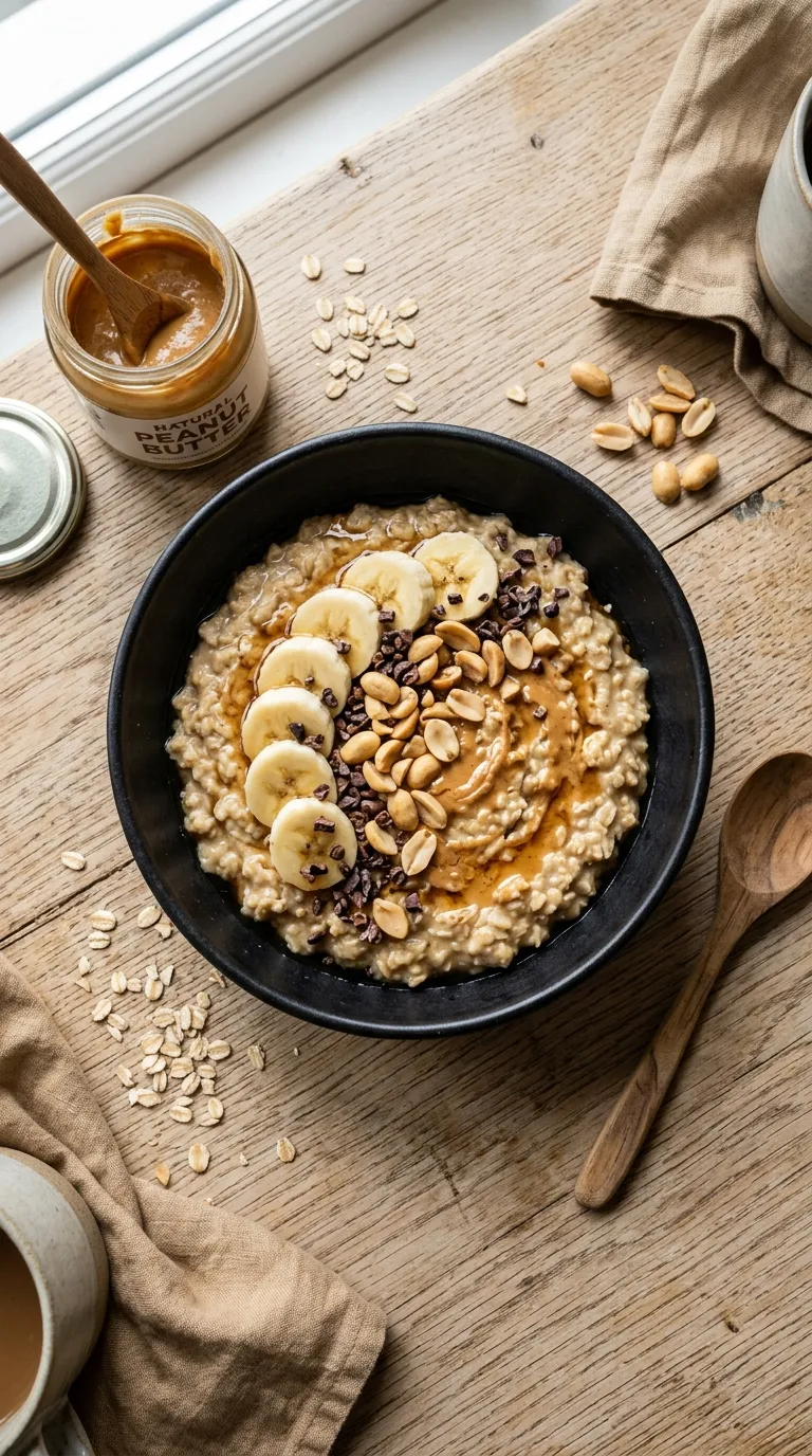 Vegan breakfast ideas Creamy Peanut Butter Oats
